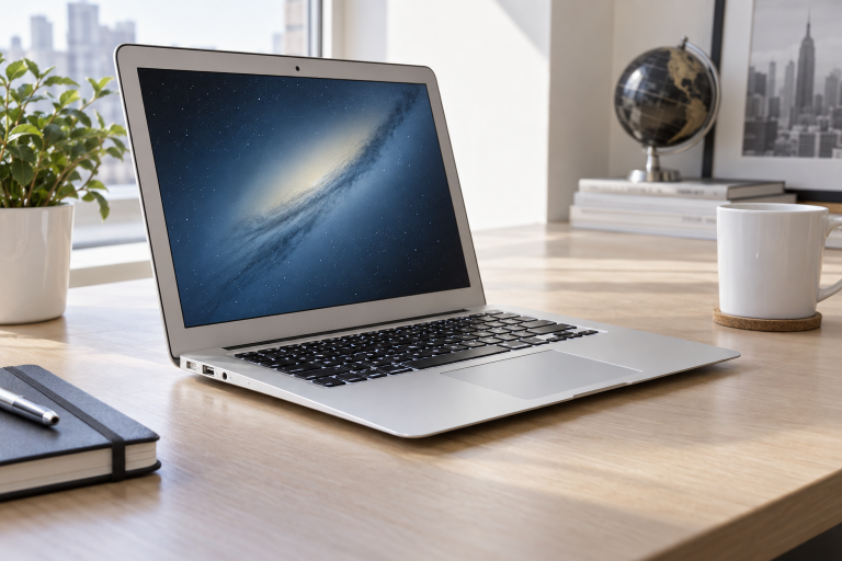 Редакционная иллюстрация клиновидного MacBook Air образца 2011 года